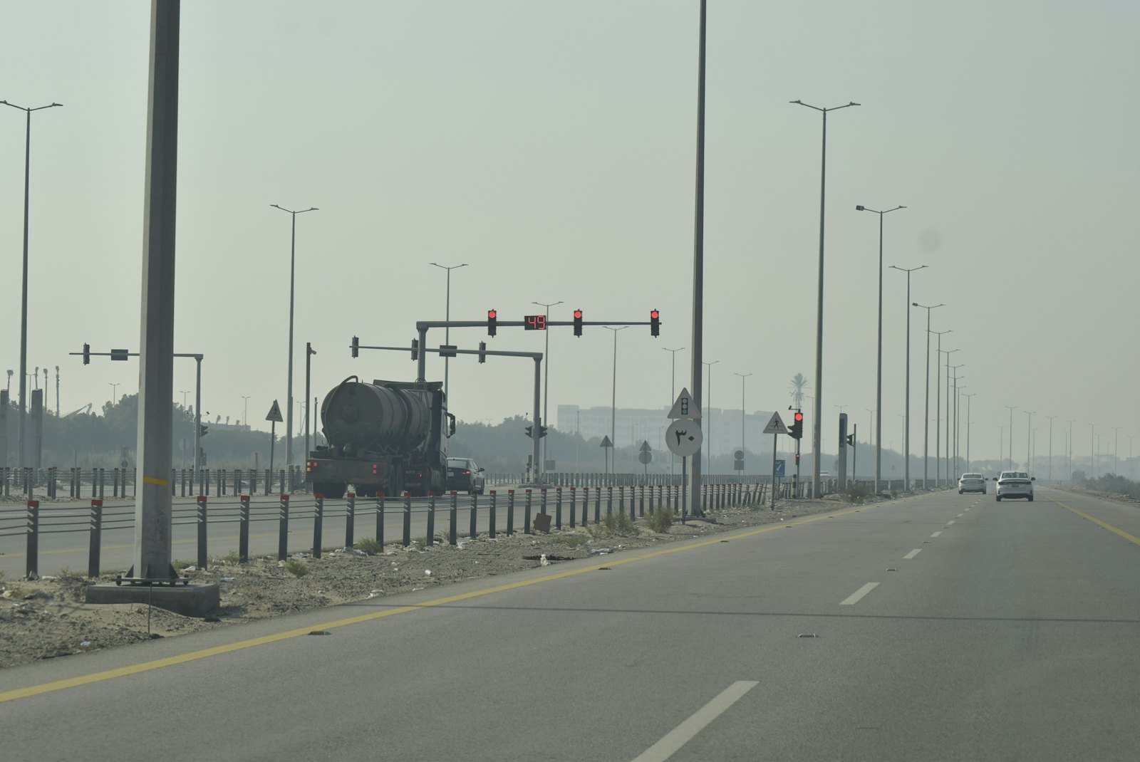 Freight truck hauling cargo on the highway